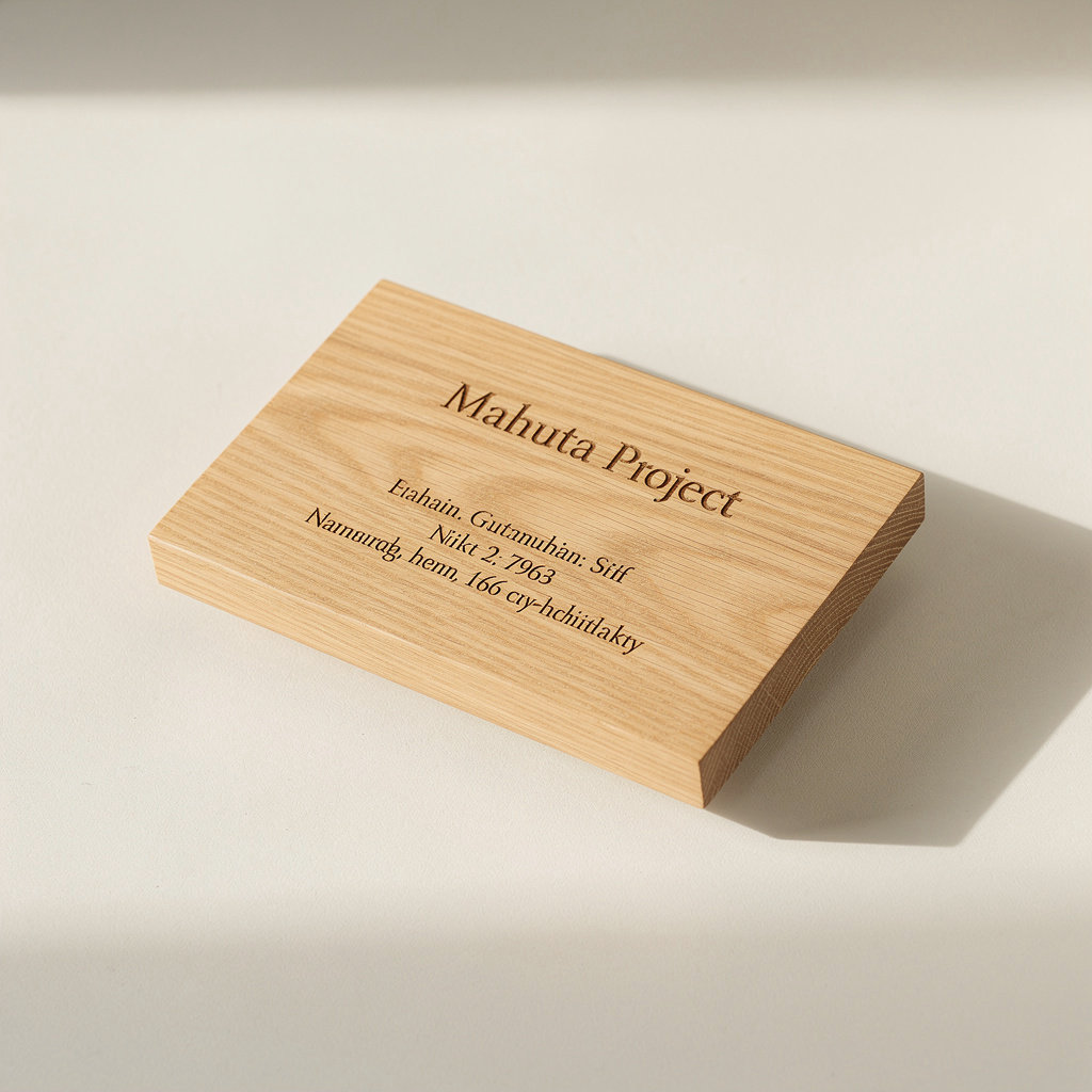 Placa de madeira com gravação